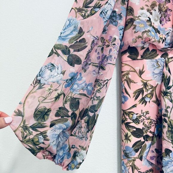 ELIZA J Floral Print Ruffled Long Sleeve Maxi Dress - Picture 6 of 10